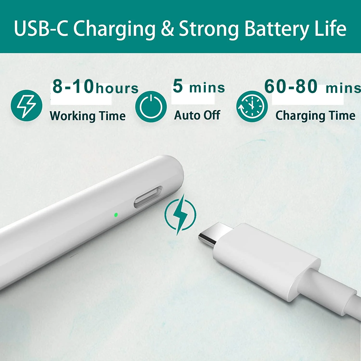 Active Stylus Pen with BT Shortcut Home Back Tilt Magnetic Compatible with iPad 2018-2022