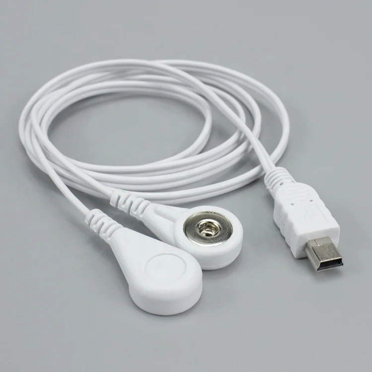 ecg electrode pad wire  mini USB 5pin to 4.0mm female  cable for medical electrode pad massager