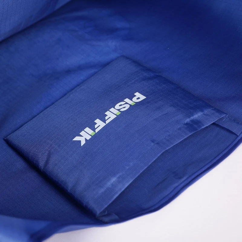 High quality 210D ribstop polyester foldable reusable shopping bag with pouch