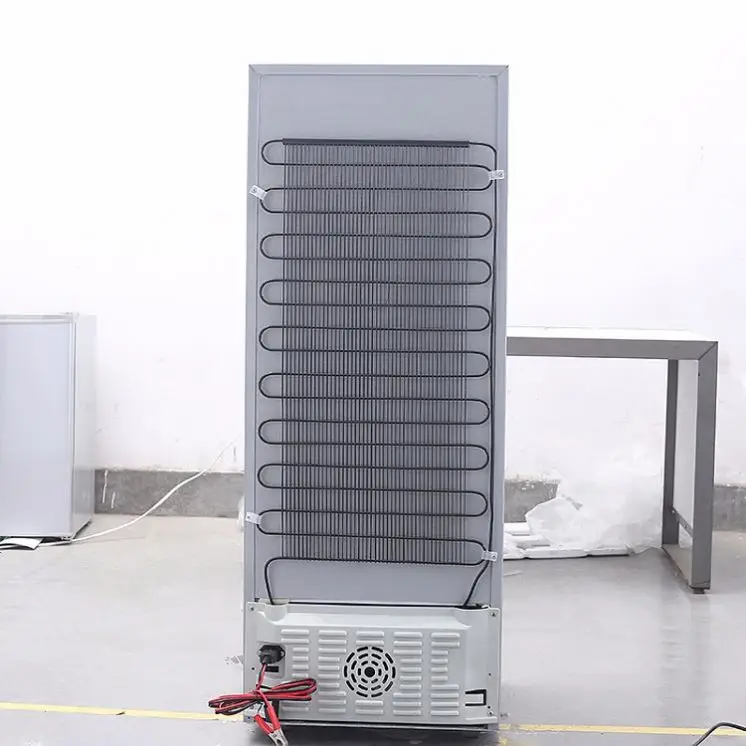 Single Double door 12V 24V Solar Panel energy Powered Freezer Refrigerator Fridge solar 200l solar deep freezer