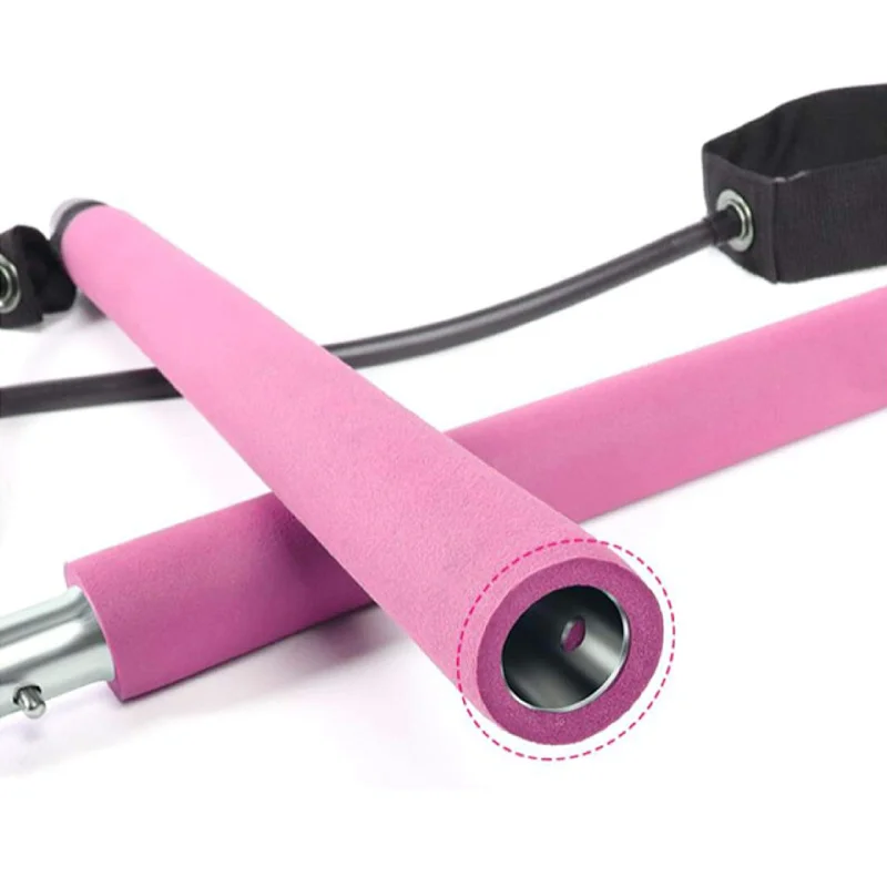 Hot Selling Yoga Multifunction Gym Workout Equipment Pilates Stick Bar with Resistance Bands for Toning Muscle, Leg and Butt