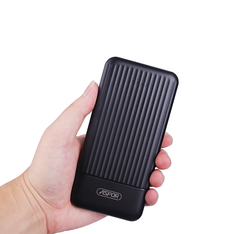 ASPOR A323 power bank 10000mah ultra thin low price original custom power bank small slim power banks