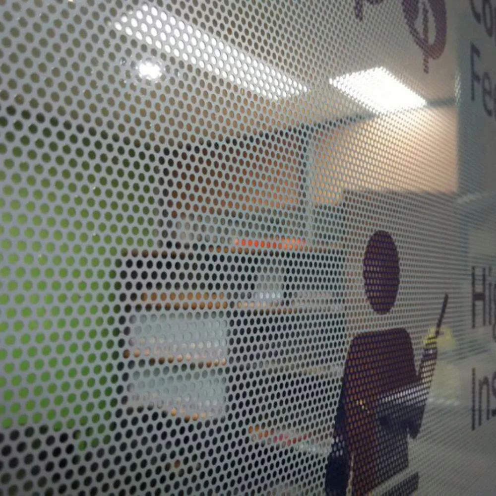 PVC vinyl rolls Printable Glass Window Perforated Vinyl Sticker One Way Vision Film for Advertising Printing