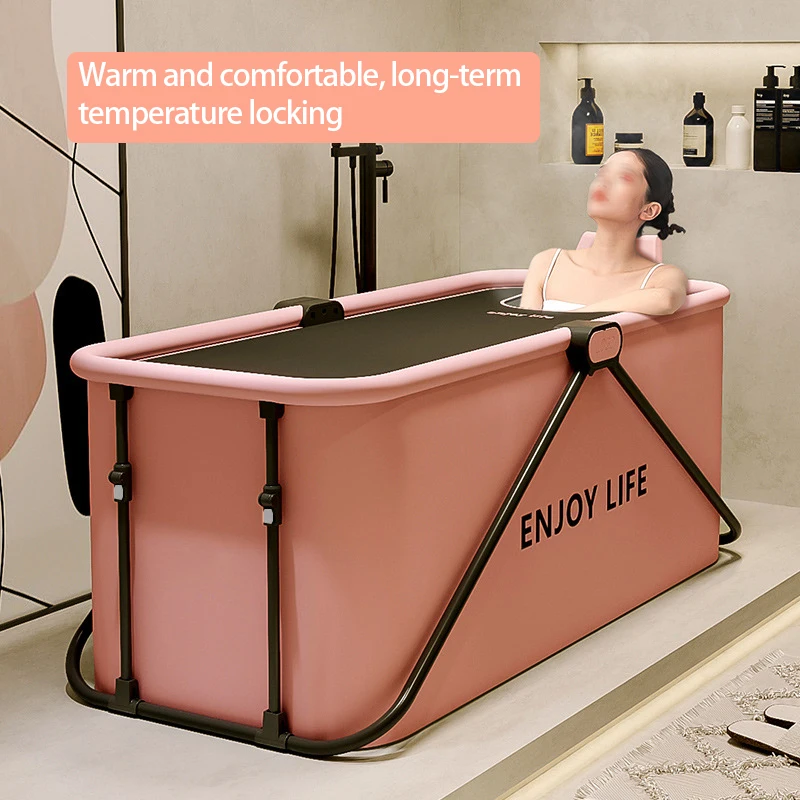 Creative and environment-friendly PVC folding strong adult full body perspiration bathtub for household use