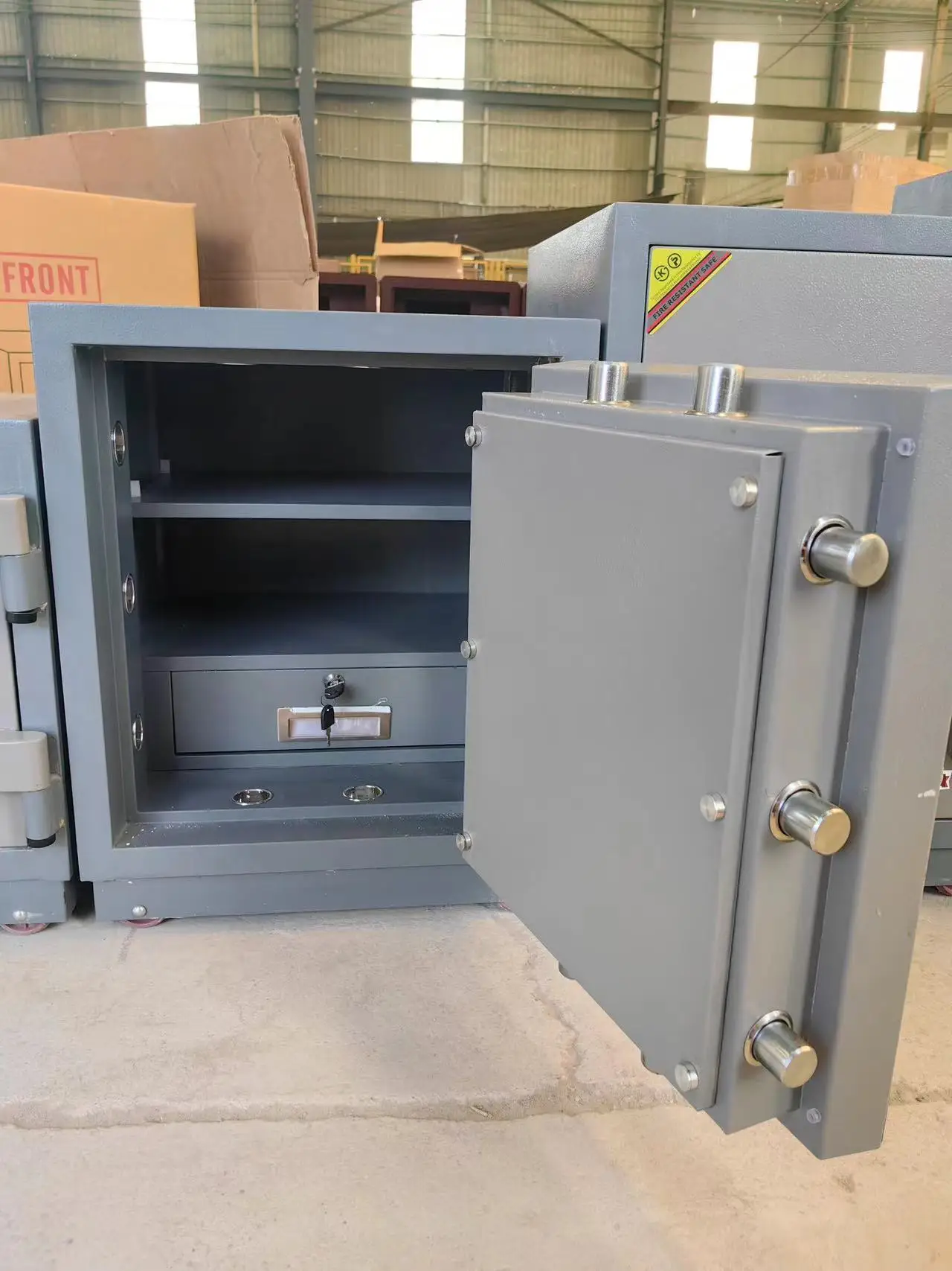 Secure Mechanical Lock Safety Box Electronic Safe Deposit Box Fireproof Bank Deposit Document Fireproof Box