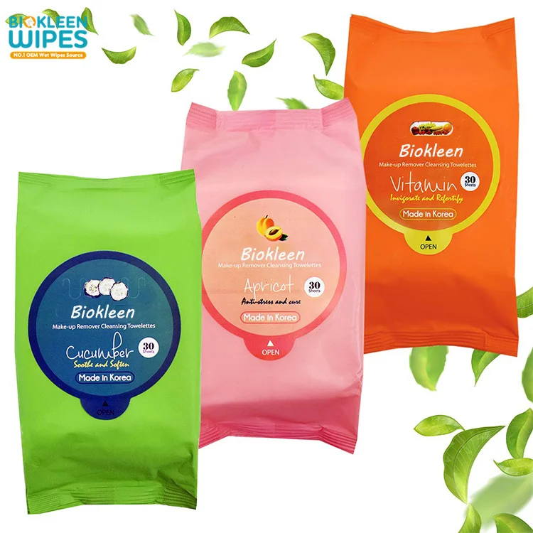 Biokleen 30 Wipes Complete Cotton Deep Cleaning Sensitive Skin Hand Gentle Cosmetic Maxim Facial Makeup Remover Wipes Wet Tissue