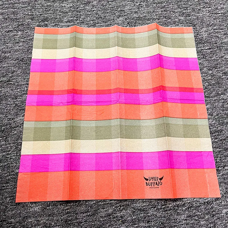 Manufacturer custom Full Side Printing Paper Napkins Dinner Napkin Guest Towel Airlaid Paper Napkins
