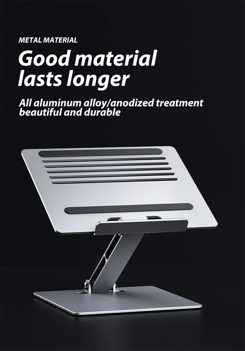 Portable Computer Stand Laptop Holder Riser Portable Adjustable Computer Tablet Stand Aluminum Alloy Foldable Laptop Stand
