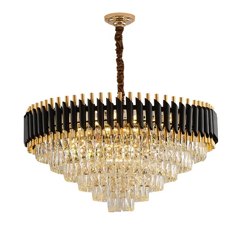 Smart Nordic Design Decorative Modern Rectangular Ornament Golden Hallway Crystal Chandelier