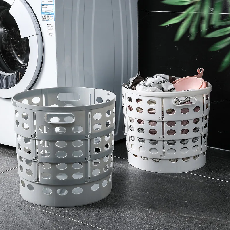 Creative Foldable Laundry Basket Collapsible Storage Boxes Portable Dirty Clothes Storage Basket With Handle