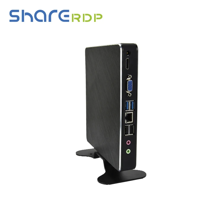 SHARE Hot Selling Cheap Mini PC Quad Core Cele-ron J4125 4 Nic Mini PC CE FCC Rohs 6USB Mini PC J4125