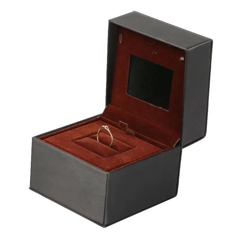 Custom Video Booklet Cheap 2.4 Inch LCD Screen Packaging Wedding Invitation Luxury Gift Ring Video Box