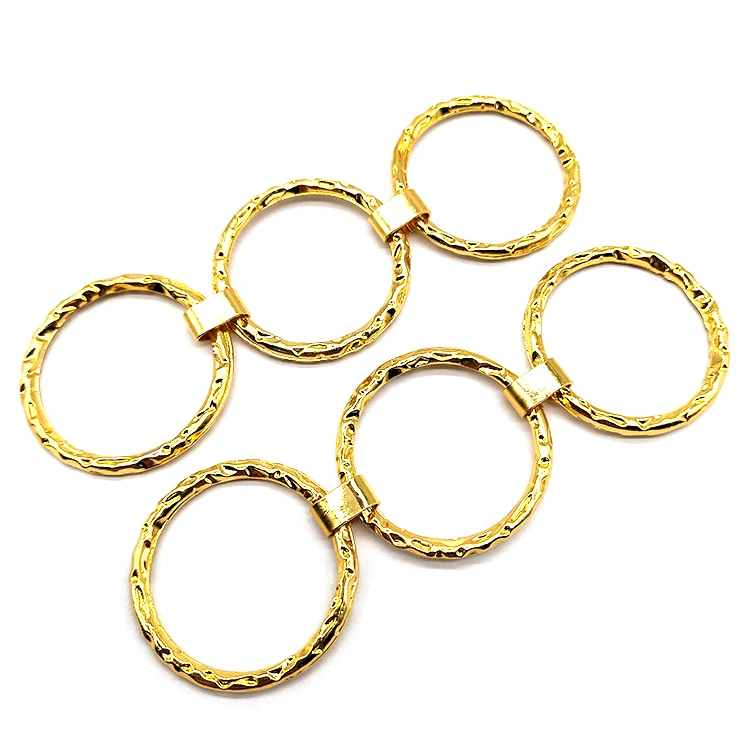 Wholesale Simple Three Ring Gold Plated Metal Bikini Connector Buckle for Swimwear