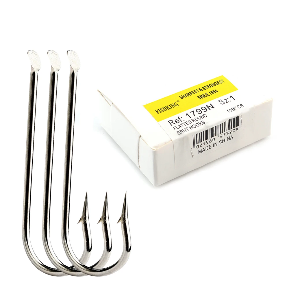 FTK 1799N Whosale High Quality Flatted Carp Fishing Hooks Box High Carbon Steel Fish hooks Bulks Sea Saltwater Fishing Hook