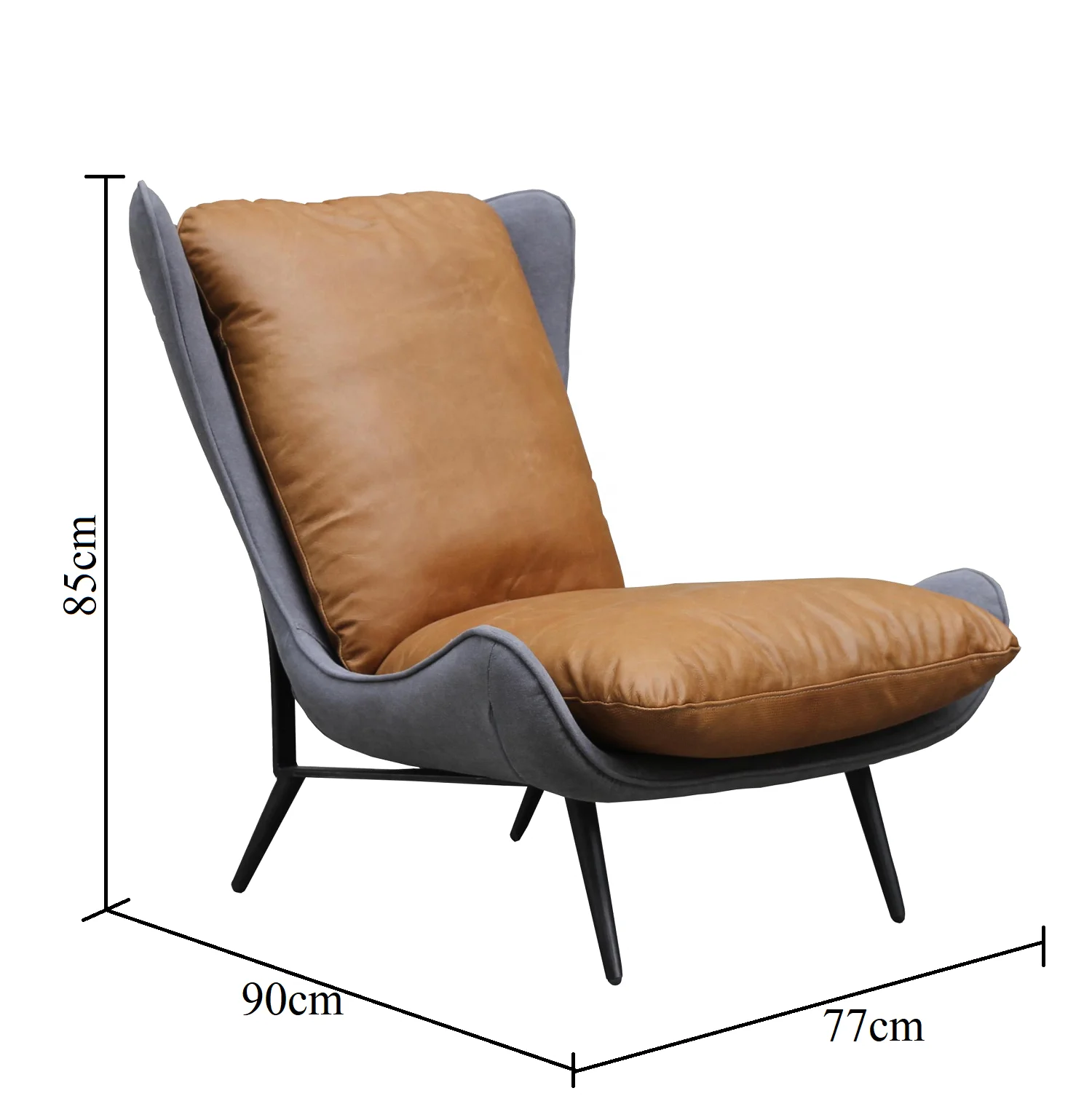 AIRFFY OEM/ODM genuine leather vintage single seat living room furniture recliner chairs supplier lounge chair living room
