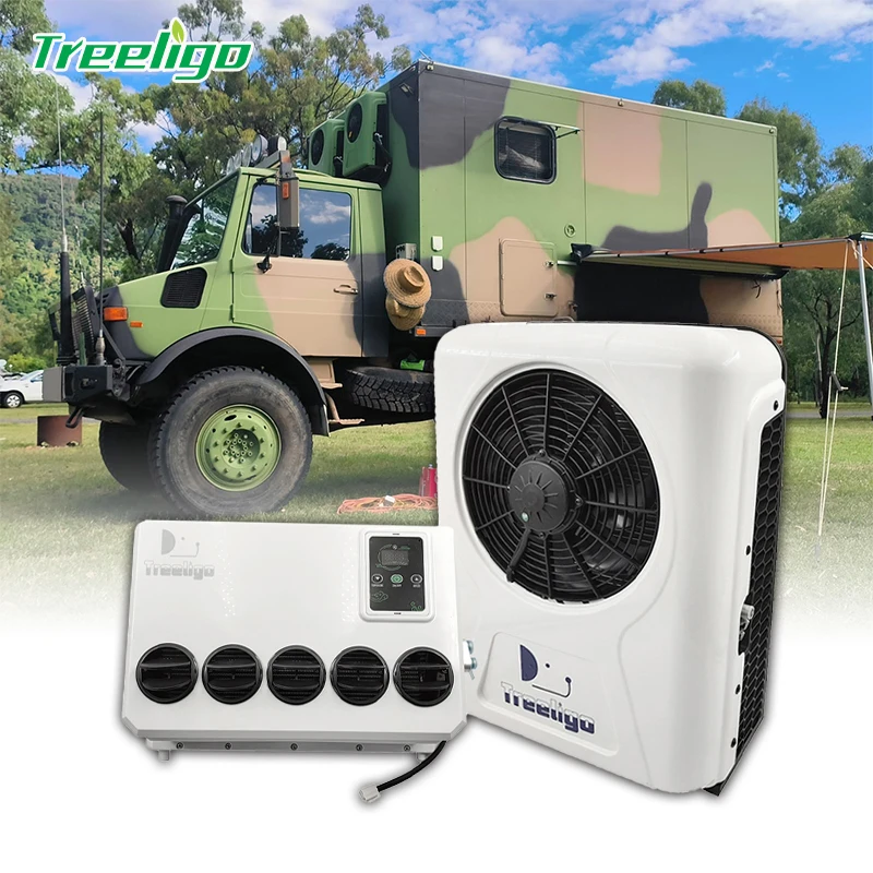 24v 12v truck car air conditioner dc AC sleeper universal camper 12 volt rvs parking cooler electric split air conditioning
