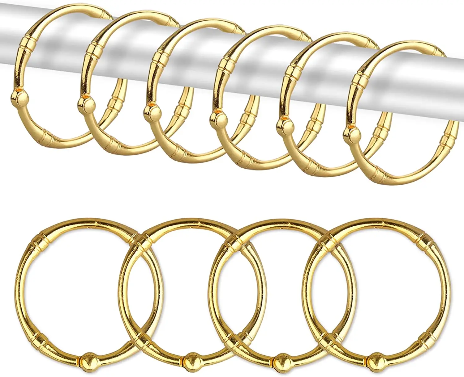 Shower Curtain Hooks Rings Metal Double Glide Shower Hooks for Bathroom Shower Rods Curtains curtain eyelet ring