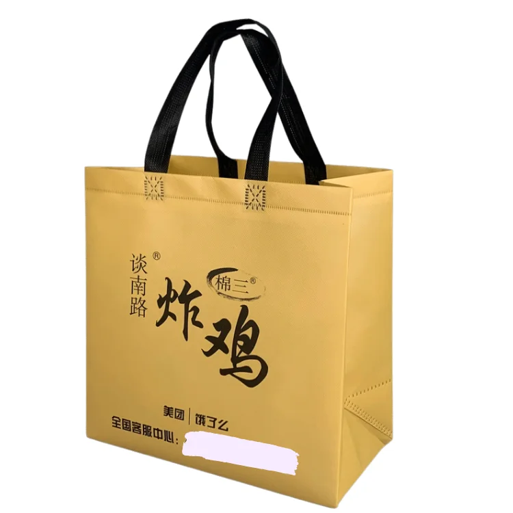 Fashion Style Leakproof Thermal Insulated Reusable Non Woven Shopping Bag With Customize Logo For Takeaway
