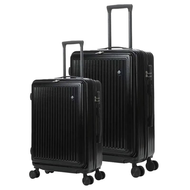 YX16723 Hot Sale Luggage Sets 2 Piece Multi-functional ABS Maletas New Front Opening Trolley Case PC Hard Case Suitcases