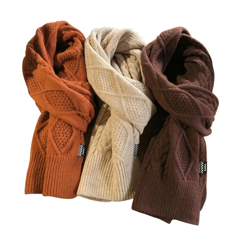 Wholesale Solid Brushed Cozy Warm Women Winter Pashmina Scarf Cashmere Shawl Scarves Scarfs For Women Stylish