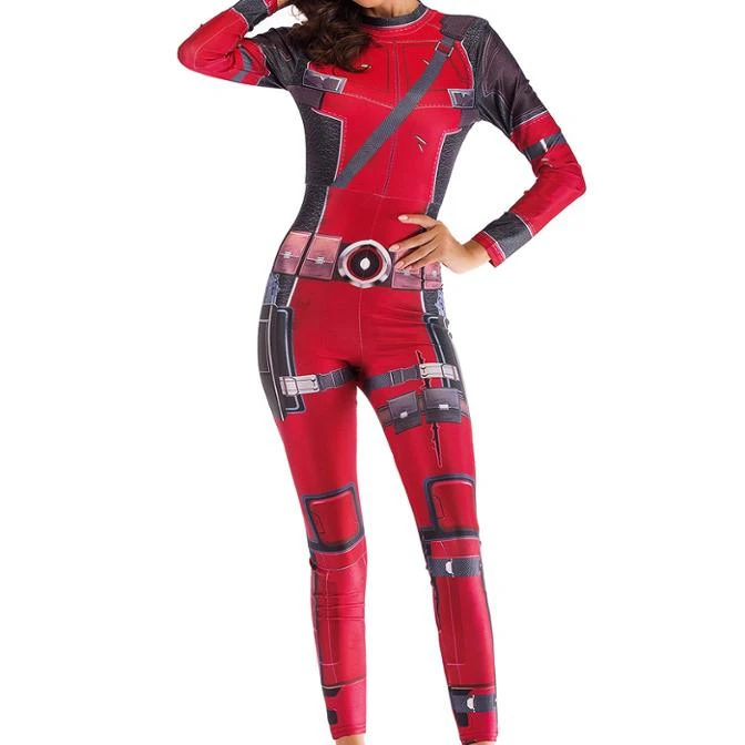
Sexy Women Cosplay Jumpsuits Print Costumes Tight Bodysuit N37-16 