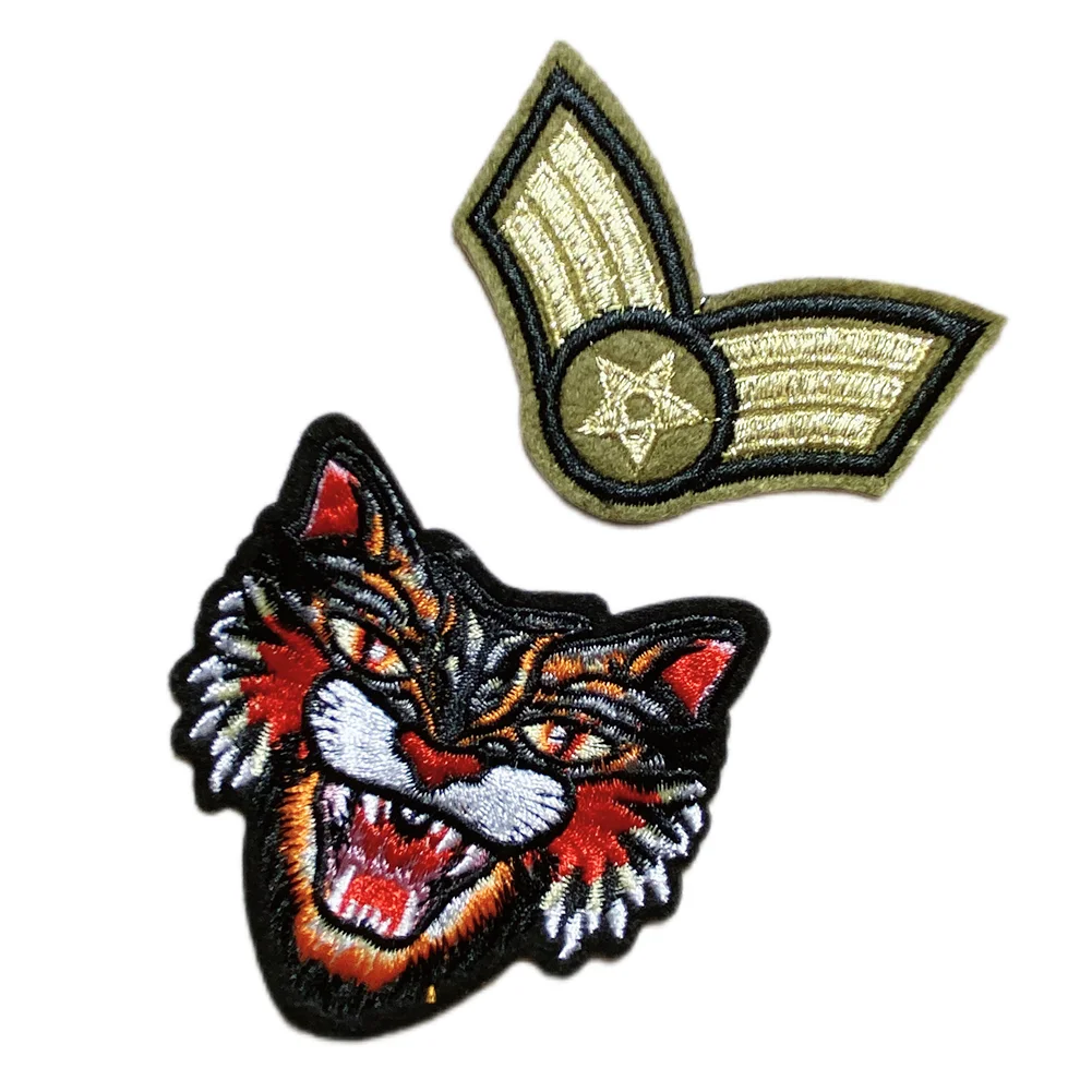 Iron on Embroidery Mini Heart and Fruit Logo Clothing Custom Embroidered Patches for Kids and Baby