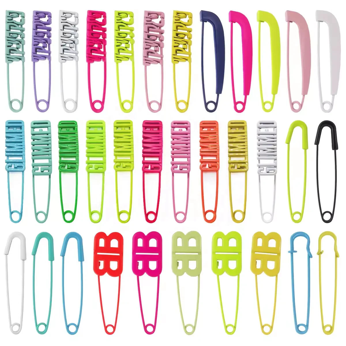 Wholesale pins small hard metal color pins safety pins for clothing decoration
