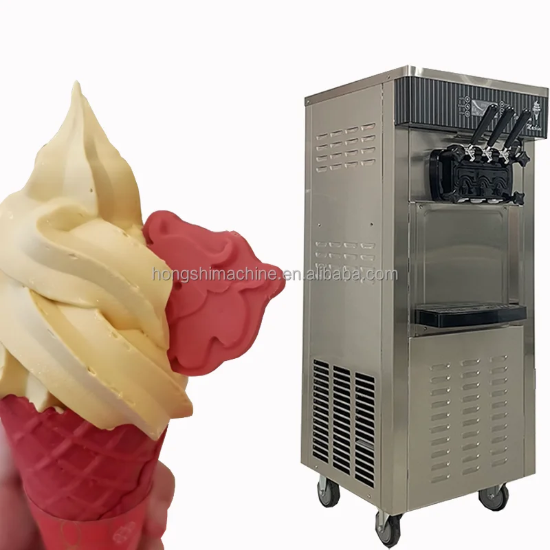Заводские продажи 18 л/ч машина для мягкого мороженого 2 + 1 вкуса профессиональный коммерческий магазин