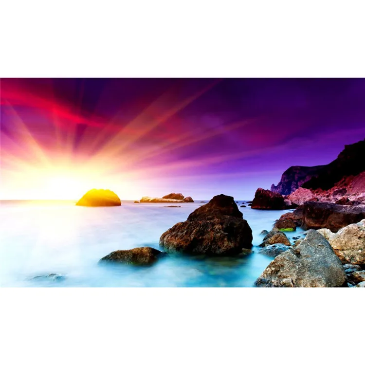 High quality Full Drill 3D Painting Craft 5D Full Diy  Ocean Sun Rise Diamond Dot Art Painting Kits