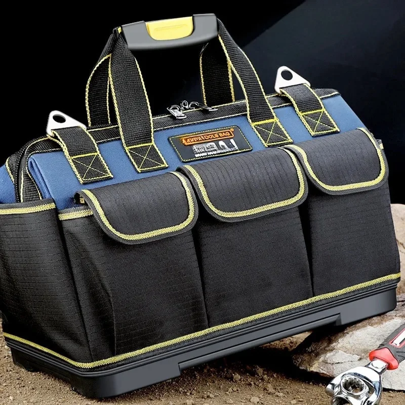 Multi-Function Tool Bag 1680D Oxford Cloth Electrician Bag Multi-Pocket Waterproof Anti-Fall Storage Bag W24-225
