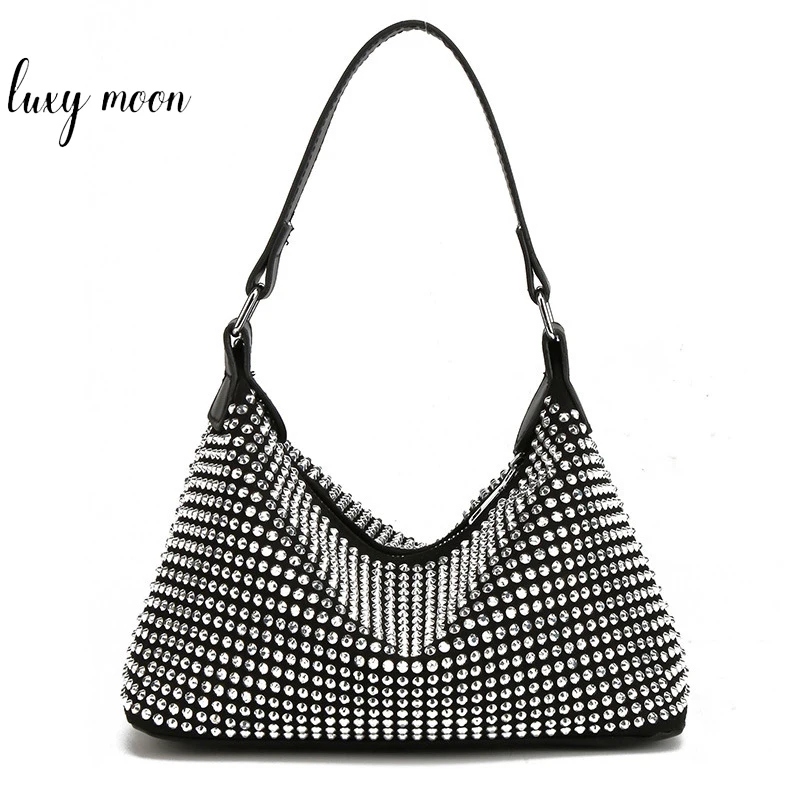 2023 Luxury Rhinestone Tote Sling Bags Silver Gold Diamond Women Shoulder Purses and Handbags Ladies Hand Bags NE315