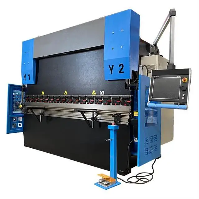 High quality 200TX3200 steel plate press brake, 3+1 axes hydraulic bending machine/ 6mm SS 12mm MS steel plate folding machine