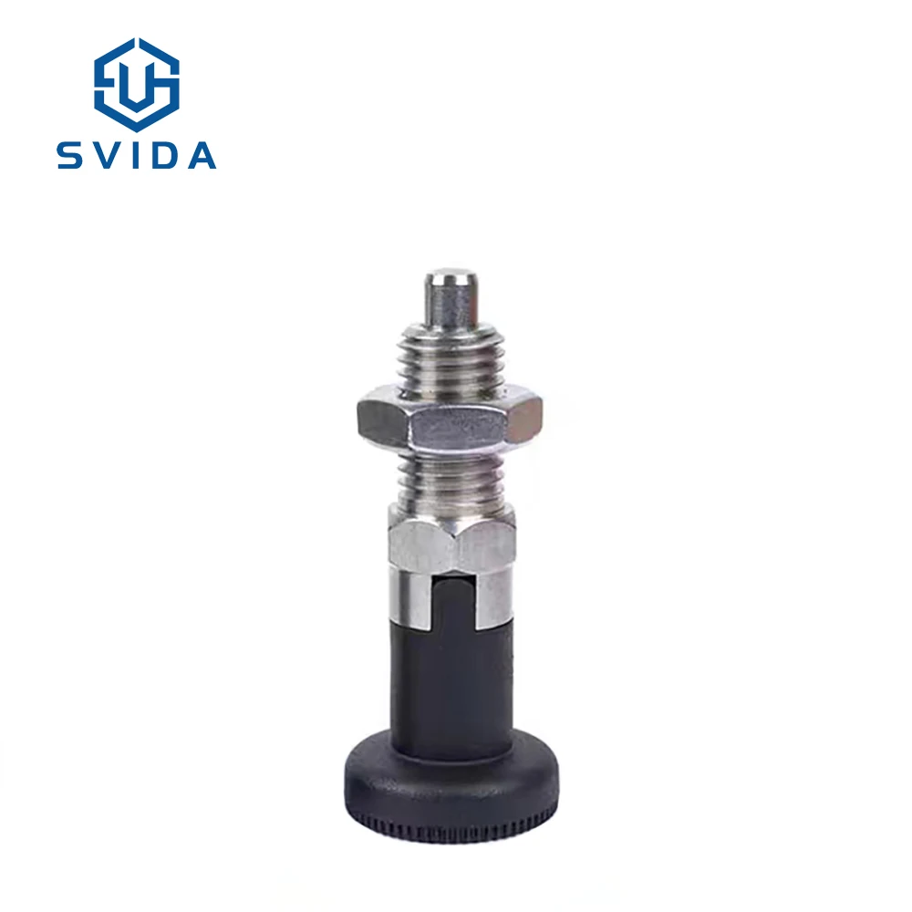 GN617.1 Stainless Steel Self Locking Rest Type Indexing Plunger With Black Head