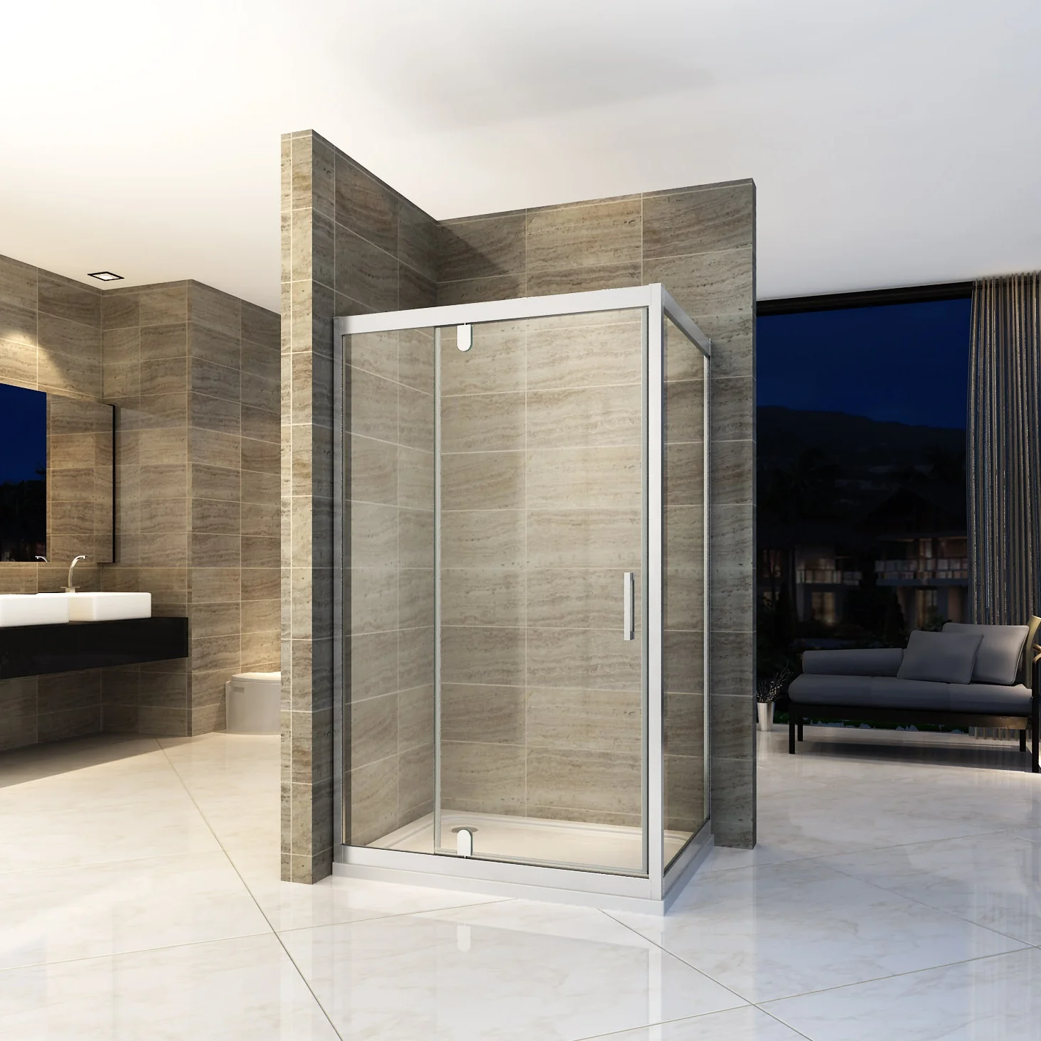 Family Hotel Bathroom Door Integrated Hinge Bathroom Shower Room