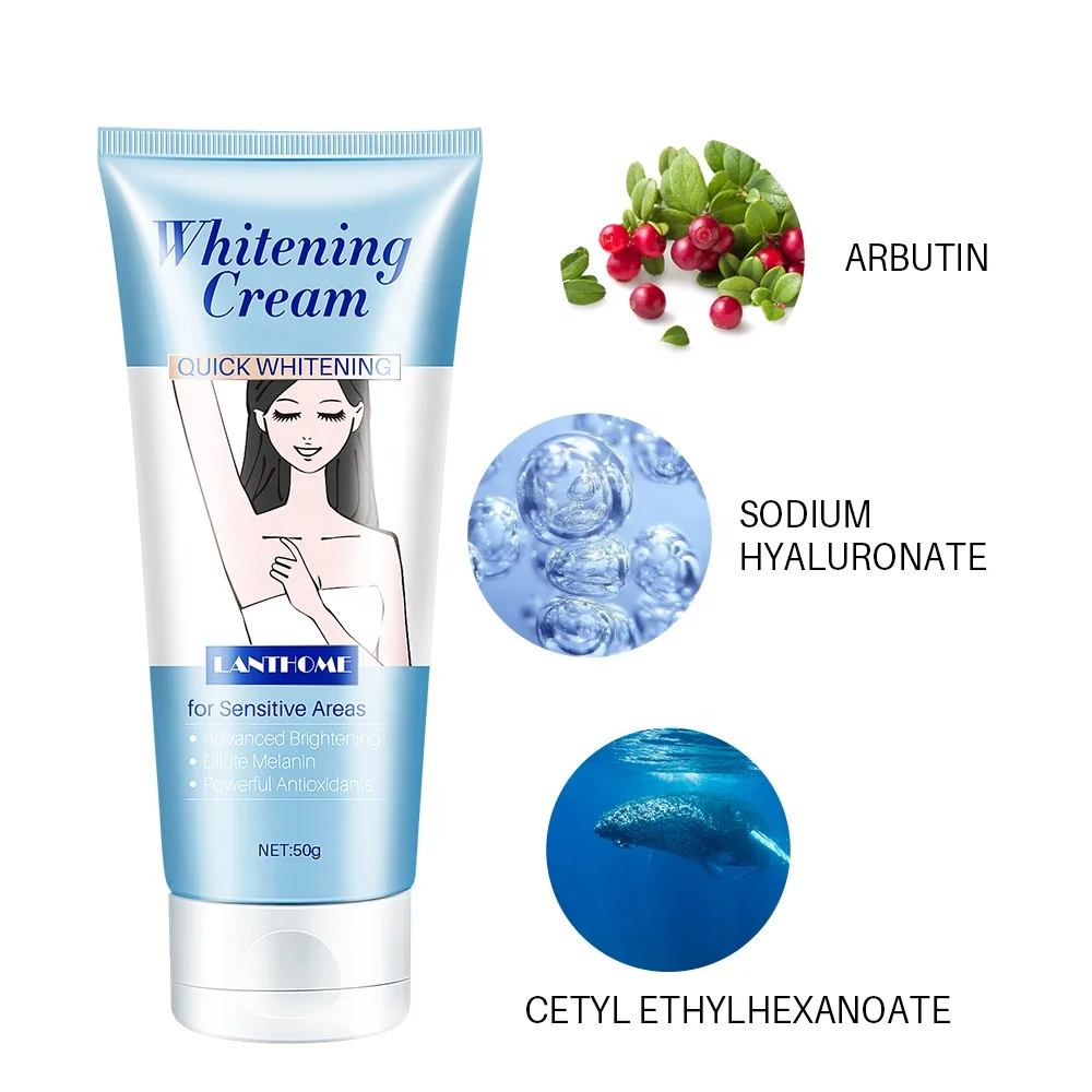 50g Body Underarm Whitening Cream Armpit Leg Knee Private Parts Brightening Melanin Remover Black Skin Whitening Cream