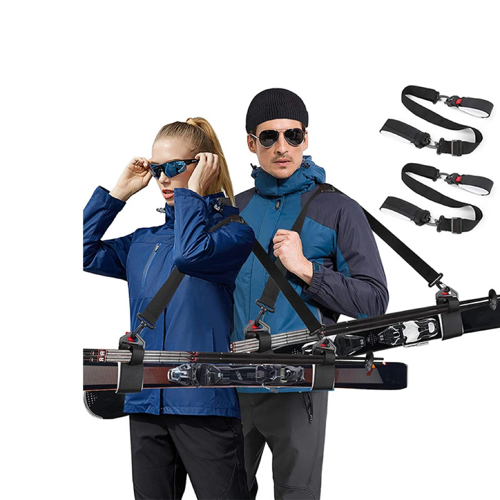 Alpine Ski Boots poles Carrier Straps Protects Skis from Scratches