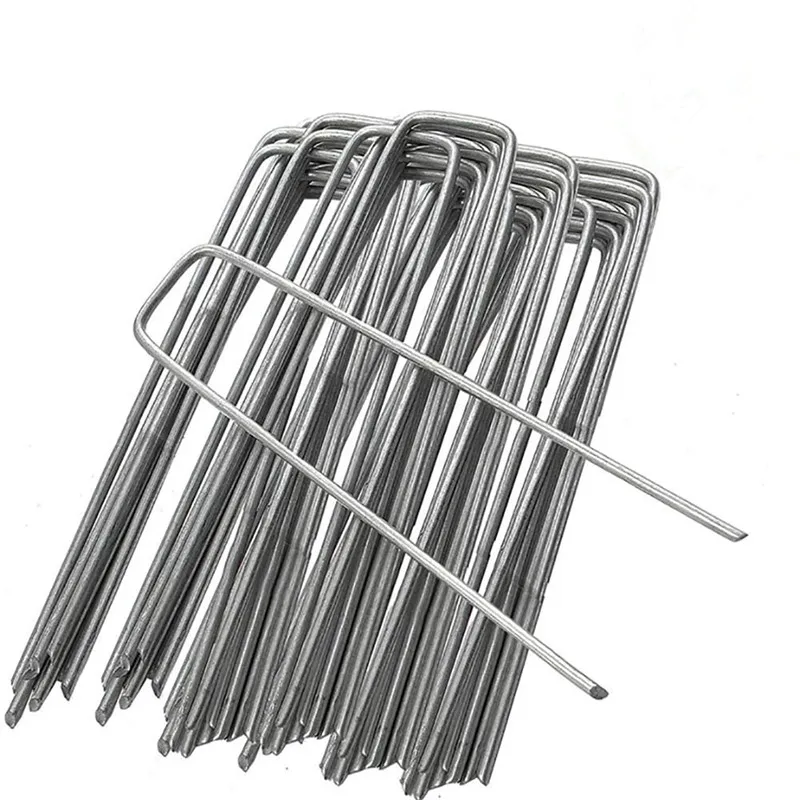 Garden Landscape Staples - Rust Proofed Galvanized Steel Garden Stakes - Bulk 200 Pack of 6 Inch Landscaping Pins