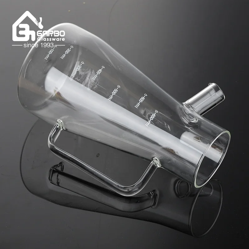 600ml 800ml 1L High Borosilicate Kitchen Cooking Olive Oil Bottle For Condiment Vinegar Glass Pot Container With Bamboo Lid