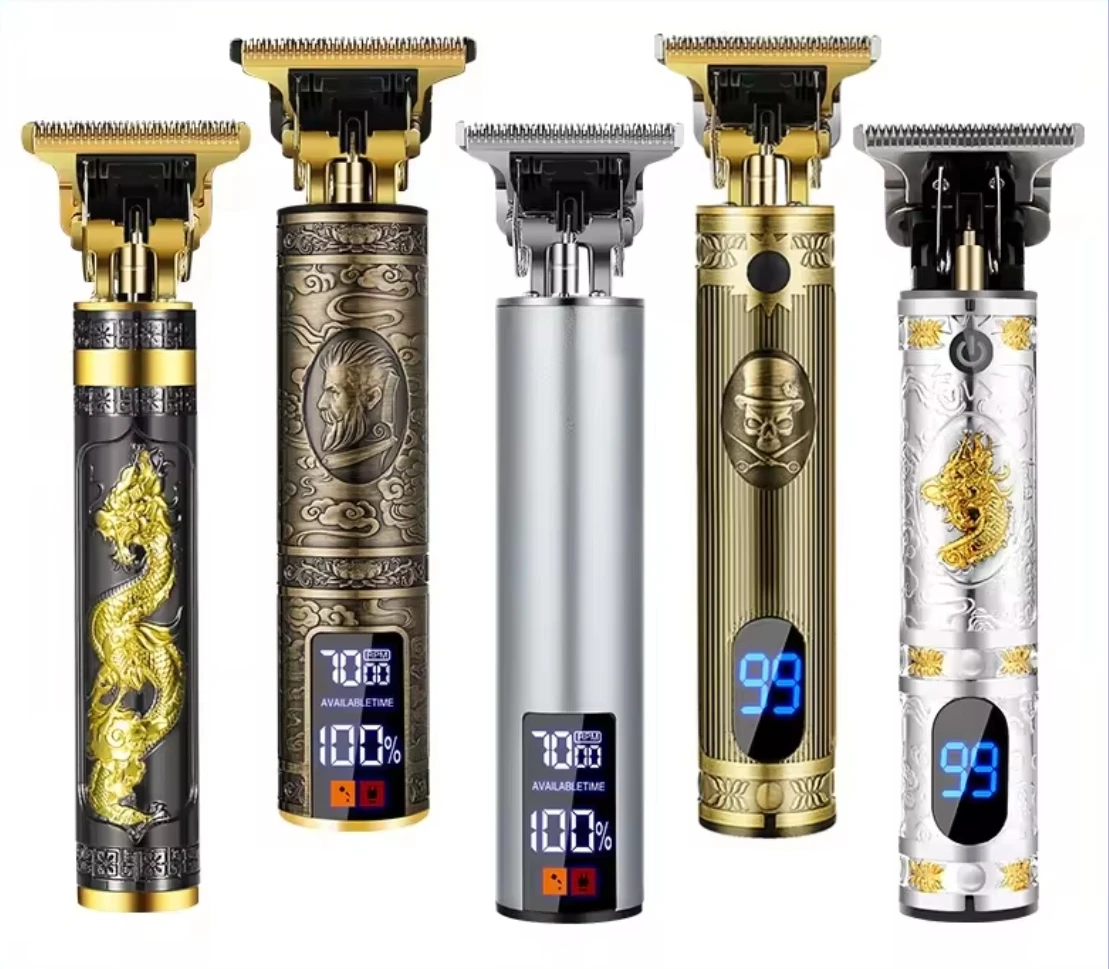 Carving Oil Head Hair Clippers Cutter Razor Bald Head Artifact Hair Scissors USB Rechargeable