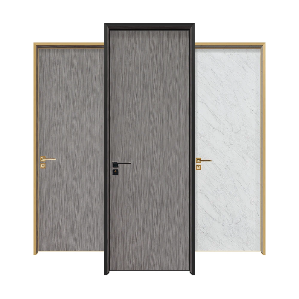 Aluminum frame ecological main gate door design wood door design in pakistan fire wood door