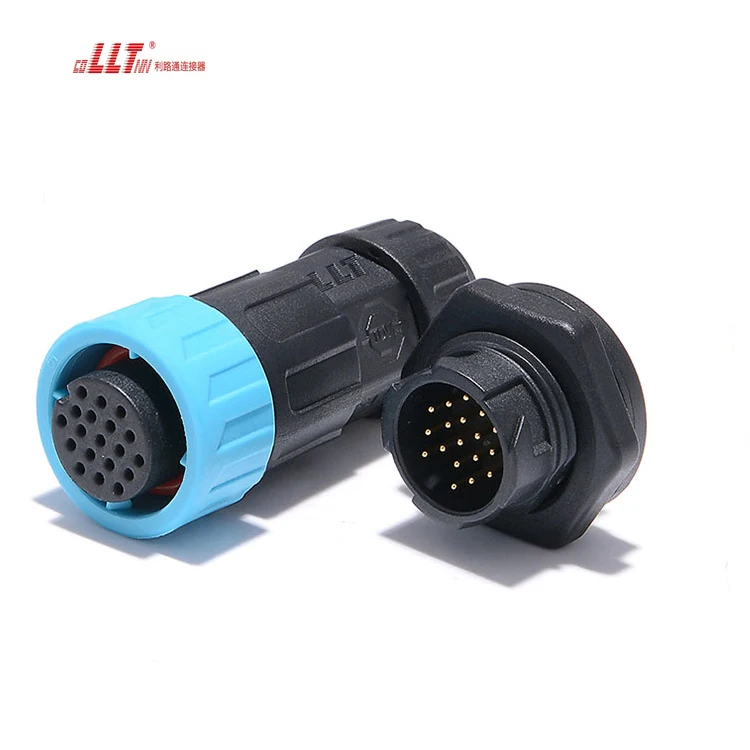 M19 DC AC electrical wire  multi-pin 18pin small ampere  llt circular waterproof connector
