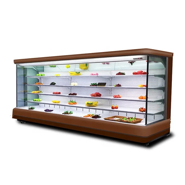 Grocery freezers Multi-deck Open Cold Drink Vegetable Fruits Open Display Fridge Chiller