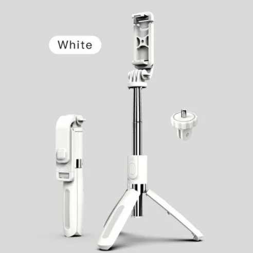 4 in 1 Extendable Wireless Selfie Stick Tripod L02 Integrated Mobile Phone Self Stick With BT Remote Selfie Stick Foldable
