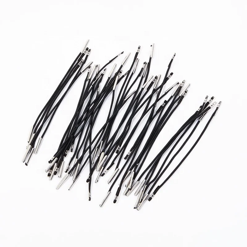 High Quality Polyester 2mm Elastic Cord/Elastic String With Metal Ends Clips Barbs