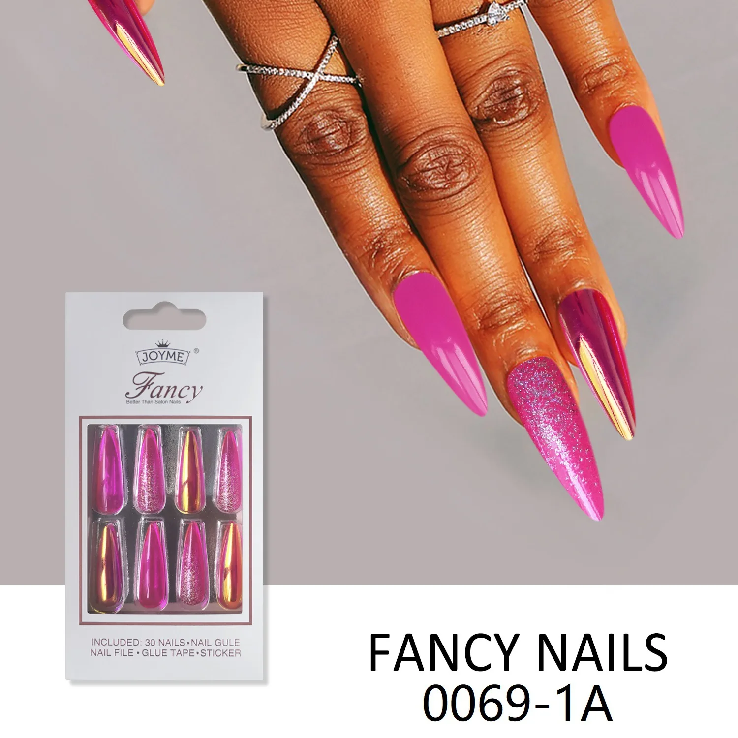 Fashion Beauty Glamour Nail Tips Factory Supplies Luxury Beauty Safety Press On Nails