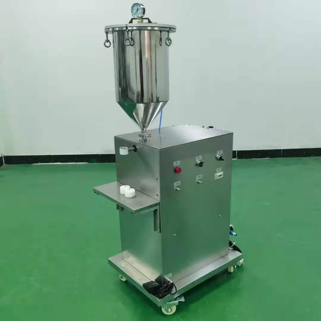 gel viscous cosmetic cream prefilled filler semi automatic plastic manual syringe filling machine