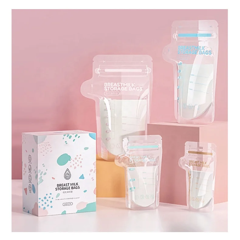 Zip Lock Breast Milk Storage Bag With Temperature Sensor Breast BPA FREE 180ML 200ML 250ML Milk Storage Bags Breast