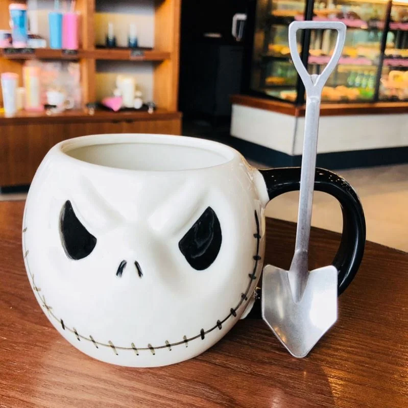 Shocking Christmas Eve Jack Mugs Halloween Spoof Ceramic Pumpkin Coffee Cups Custom Logo Christmas Cup