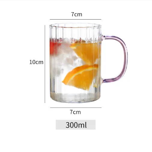 300 ml Coffee Mugs,Drinking Glasses with Handle,Glass Cups for Hot or Cold Drinks like Cappuccino,Latte,Cocoa,Milk,Coffee Mugs