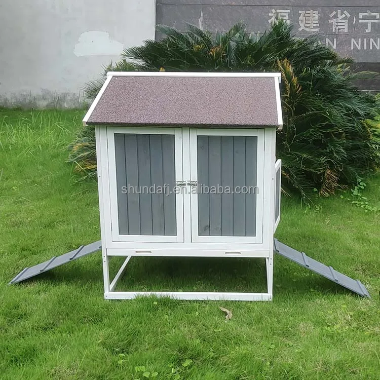 SDC039-Grey  Wooden Chicken Coop For Laying Hens Outdoor Chicken Coop Chickens House Farm